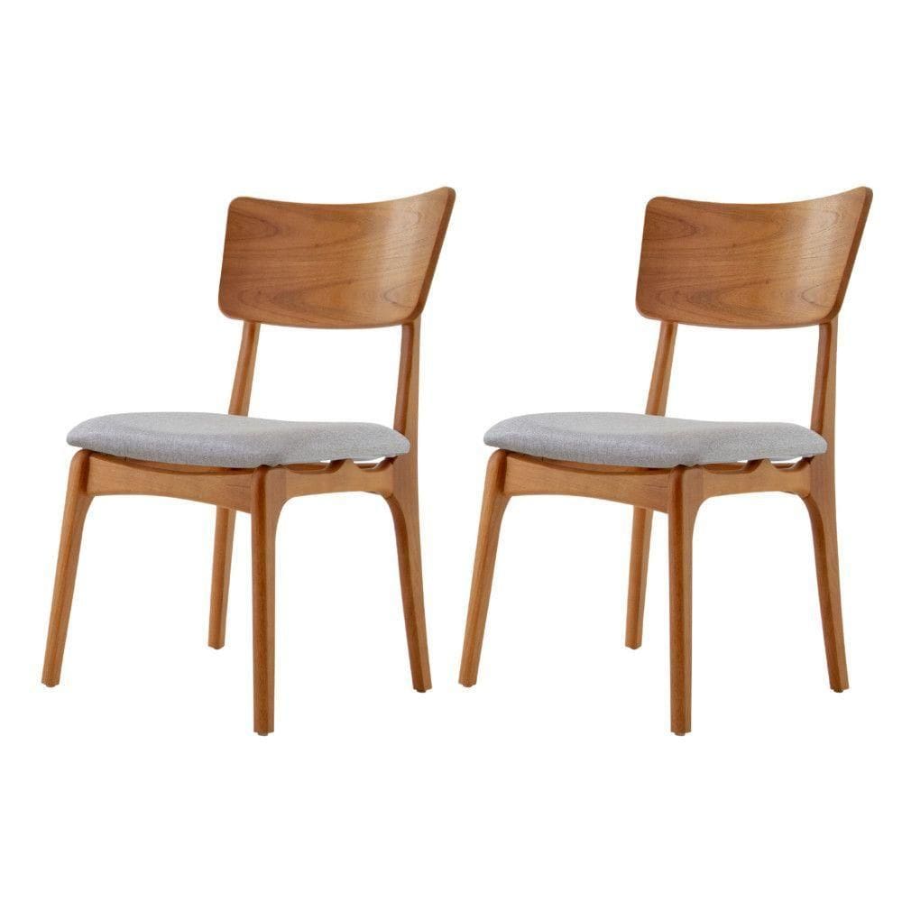 Conjunto 2 Cadeiras De Madeira Viena Gold Luna/cinamomo Imbuia