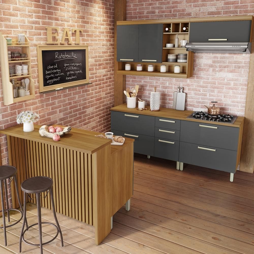 Cozinha 6 Peças Gourmet 100% MDF Burguesa Nesher