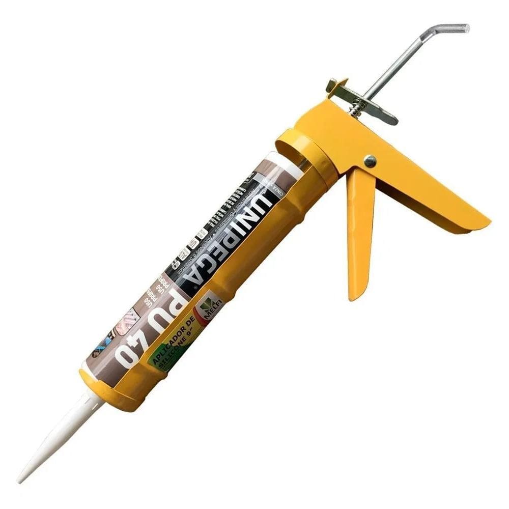 2X Kit Silicone Pu40 Branco + Pistola Aplicador Silicone 9 P