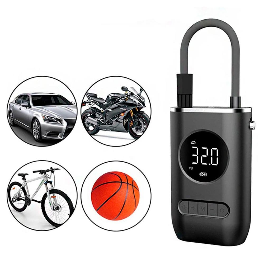 Bomba De Encher Pneu De Carro Bike Moto Eletrica Portátil