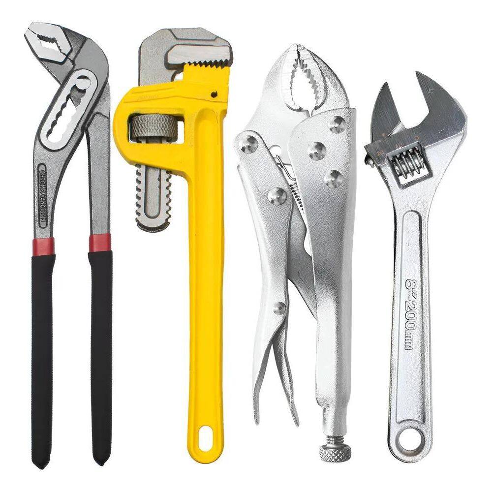 2X Kit Chave Inglesa + Alicate Bomba + Grifo + Alicate Press