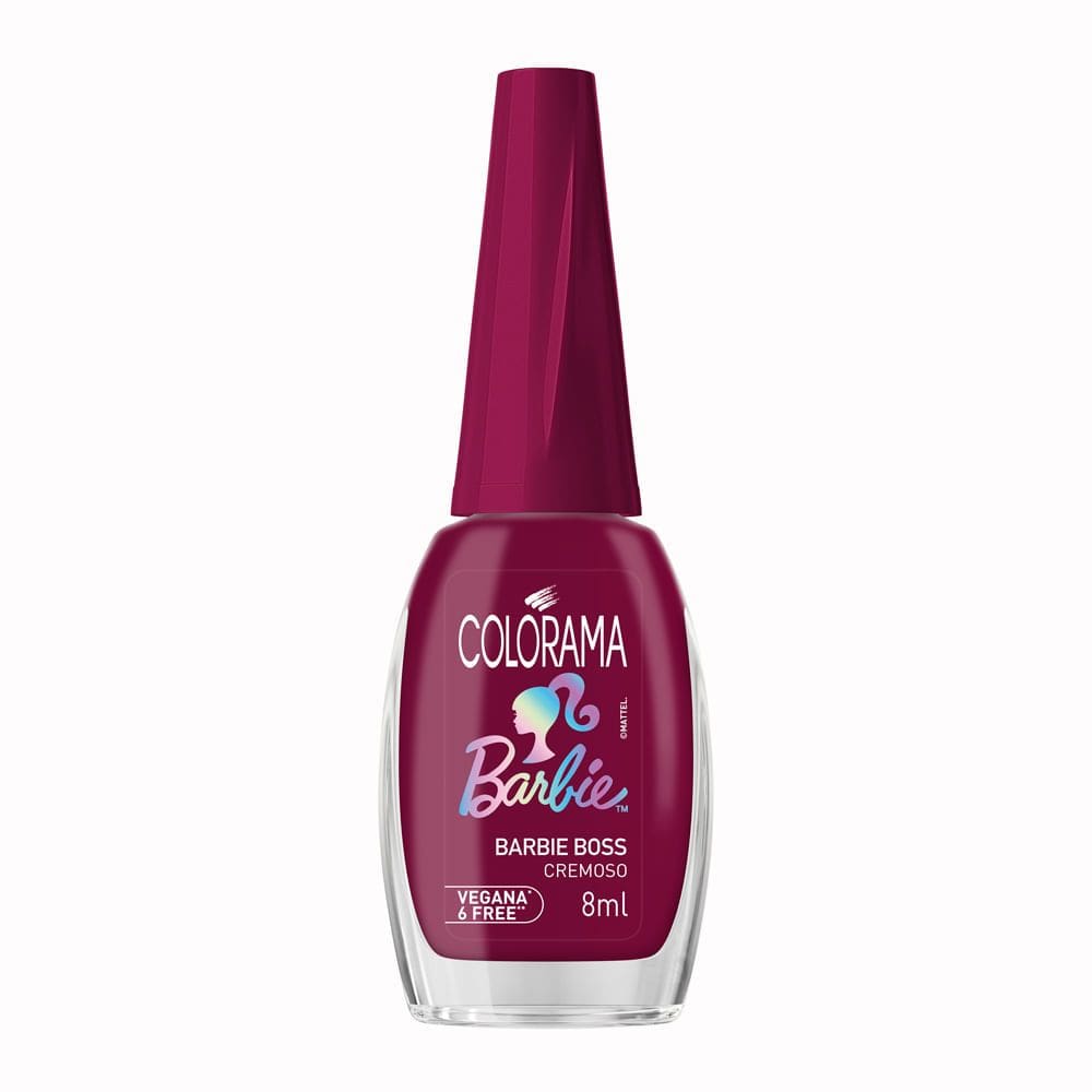 Esmalte Colorama Cremoso Barbie Barbie Boss Vegana 6 Free 8ml