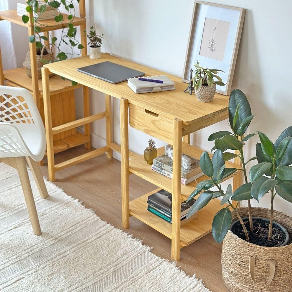 Escrivaninha Laguna Em Madeira Mel