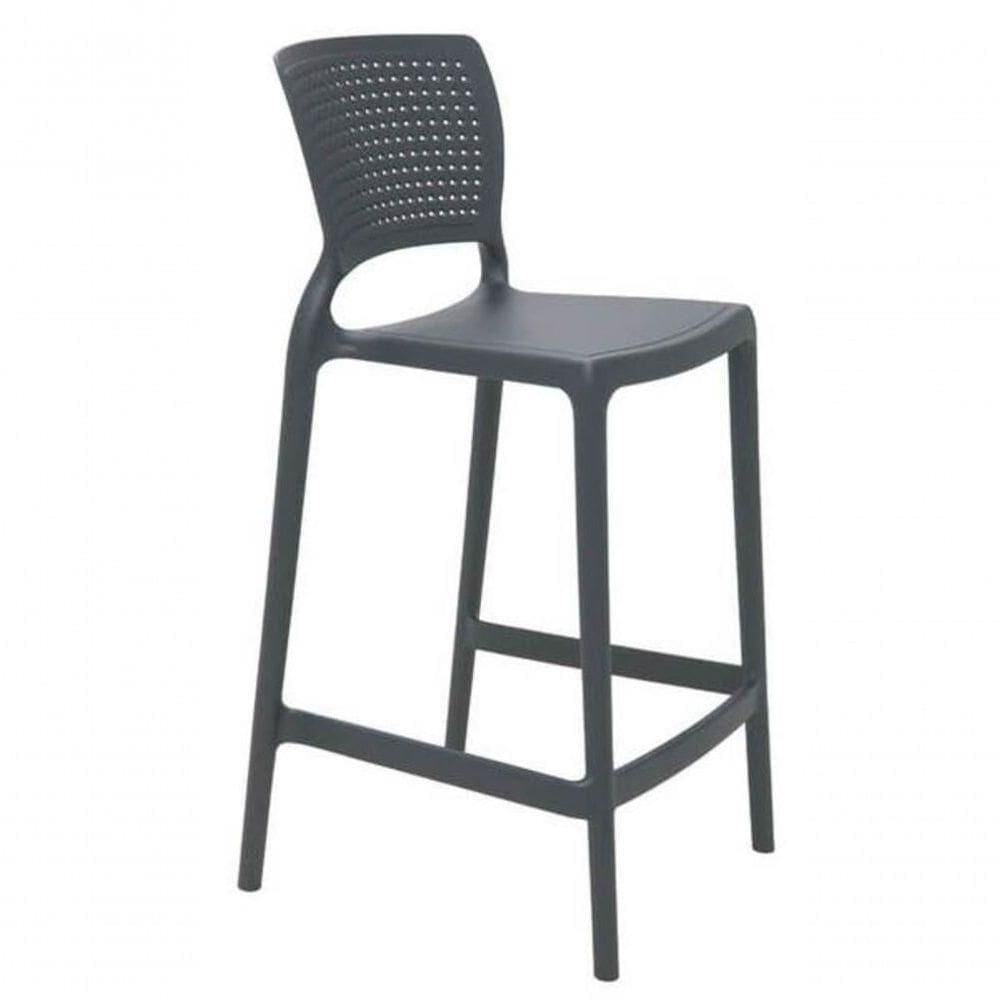 Cadeira Tramontina Safira Alta Residência Em Fibra De Vidro Grafite