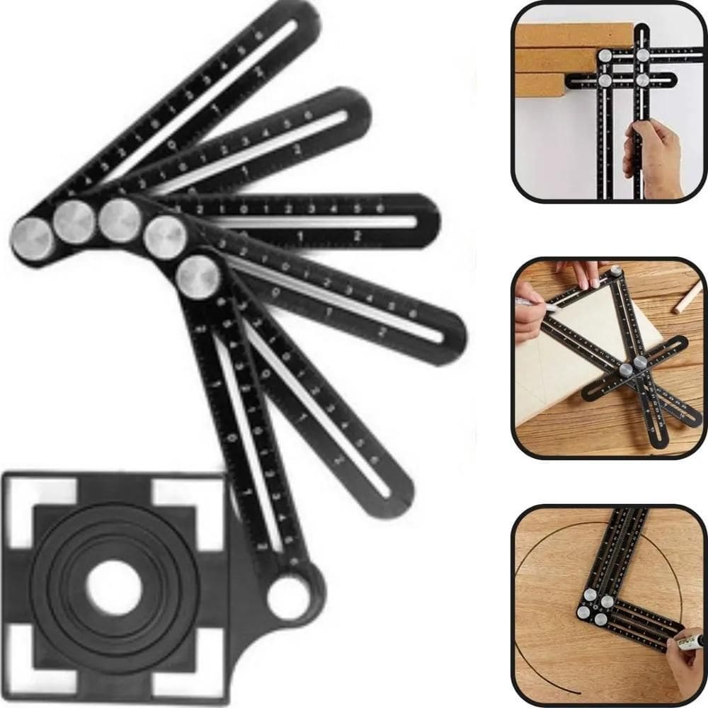 2X Régua Gabarito Multi Angulo Marcador Recorte Furo Piso Ge