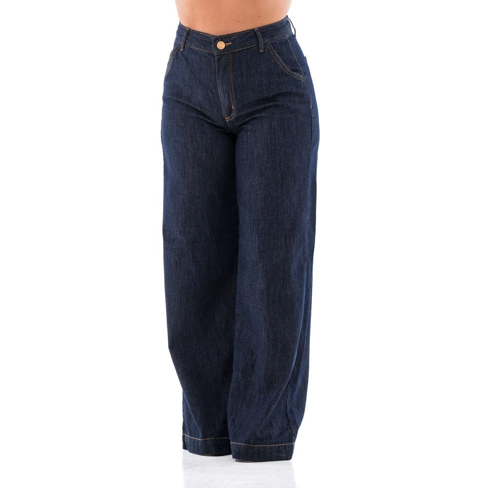 Calça Jeans Feminina Arauto Pantalona Leve