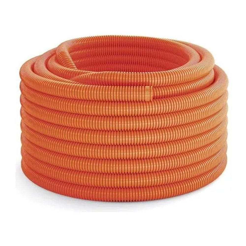 Eletroduto Flexível Corrugado Pvc Laranja 1” Antichama