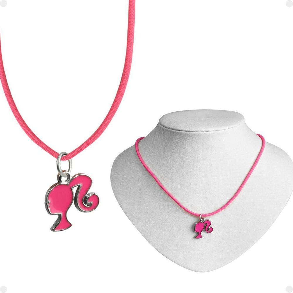 Colar Infantil Ajustável Menina Pingente Barbie Qualidade