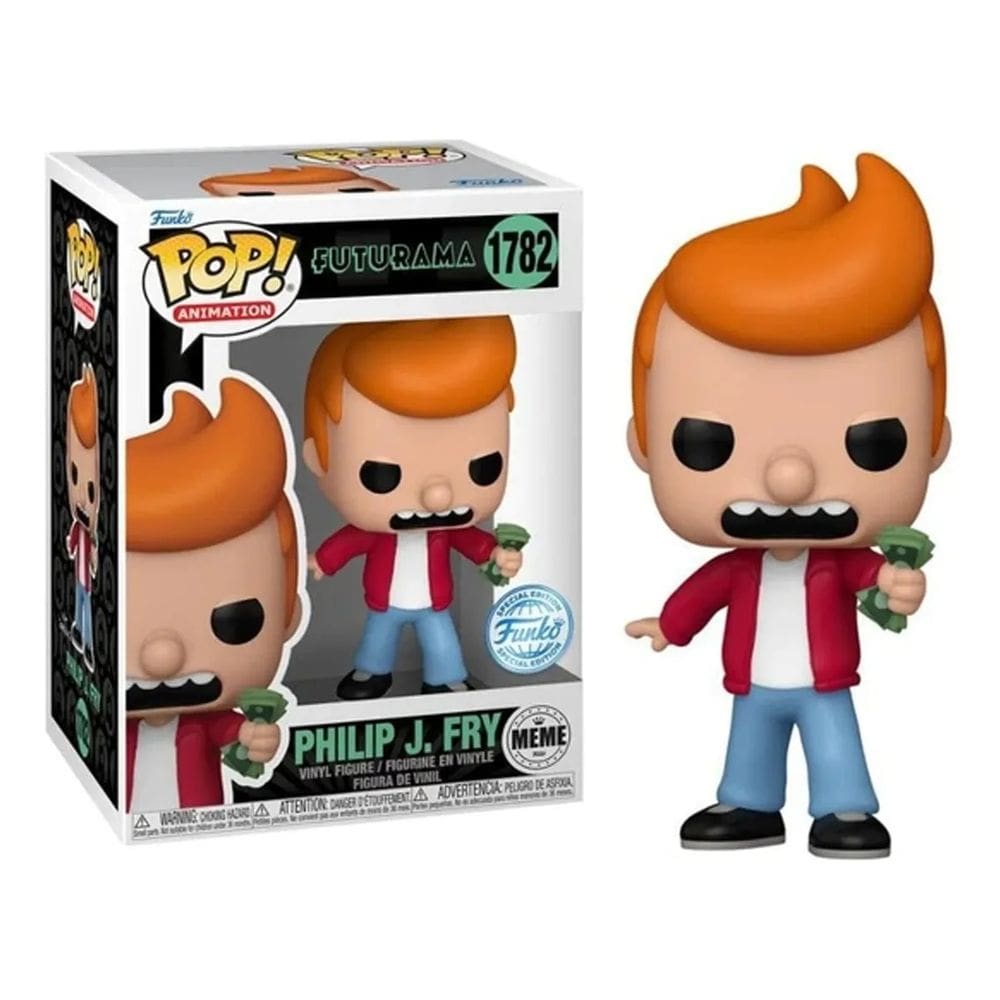 Funko Pop Anime Philip J. Fry 1782 Meme Cala a Boca e Pegue Meu Dinheiro Futurama Shut Up And Take My Money