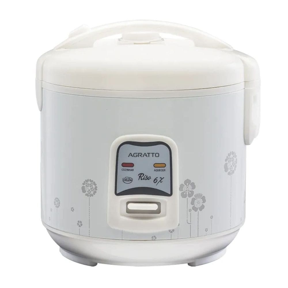 Panela Elétrica de Arroz Riso 6 Xícaras PA6X Bandeja Legumes a Vapor Agratto