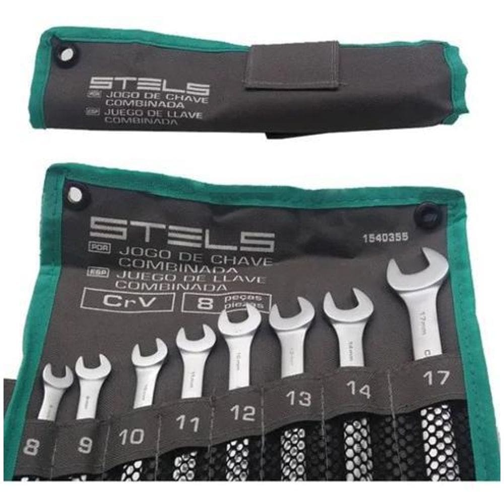 Jogo De Chave Combinada - Crv - 8 Pçs