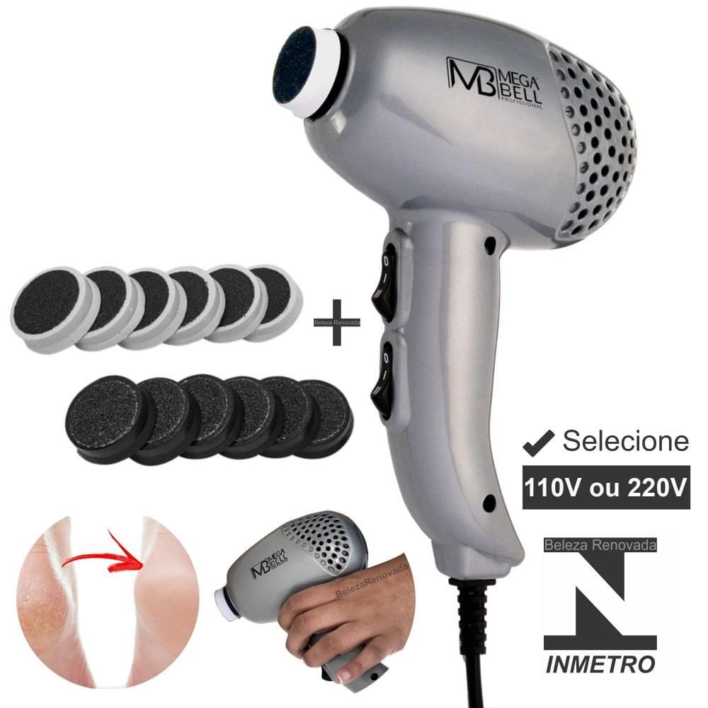 Pedicuro Mega Bell Profissional Lixa Elétrica +12 Lixas