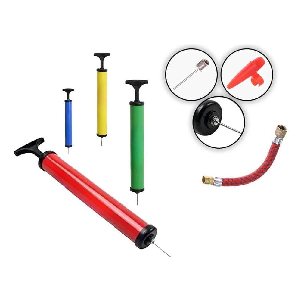 2X Bomba De Ar Manual Portátil Ballpump Para Piscina Cor Var