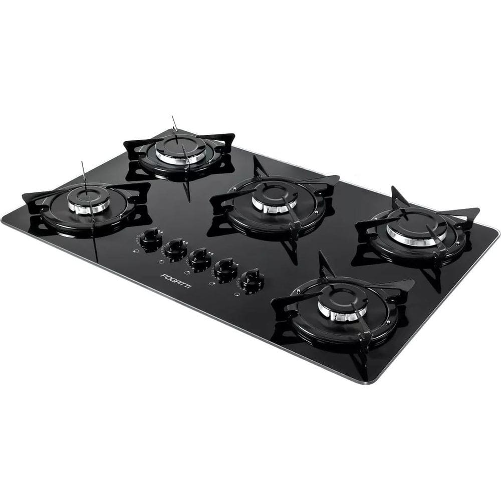 Fogão Cooktop V500x Preto Esmaltado 5 Bocas Bivolt - Fogatti