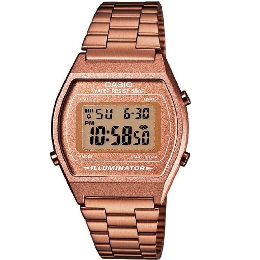 Relógio feminino rose casio vintage - b640wc-5adf