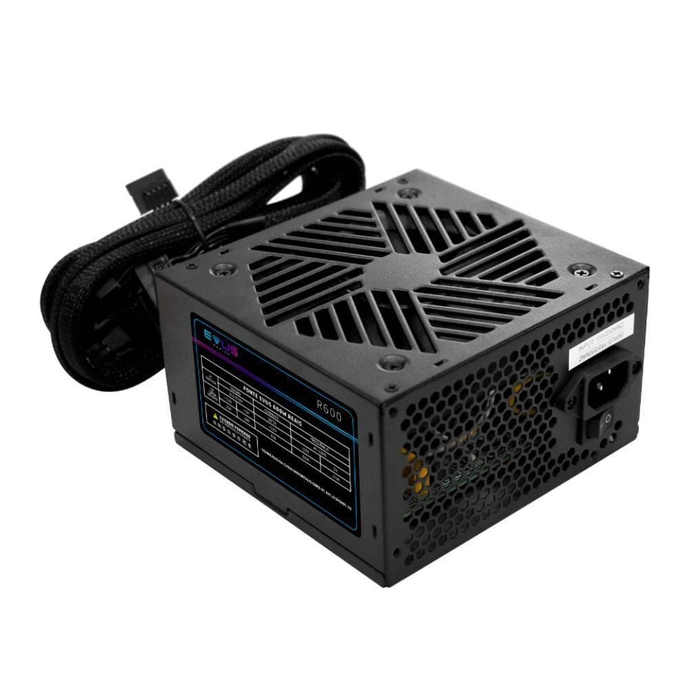 Fonte Atx Evus R600 600W Reais