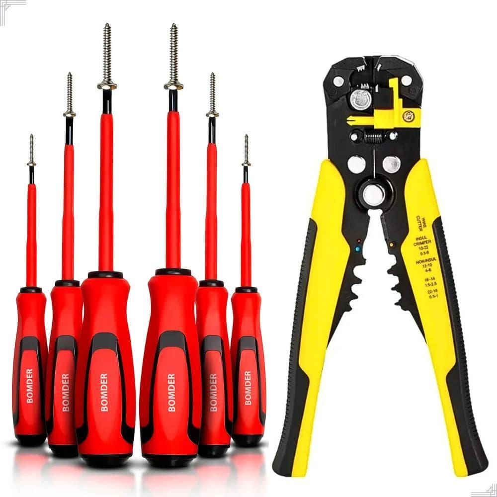 2X Kit Jogo De Chaves + Alicate Decapador Eletricista