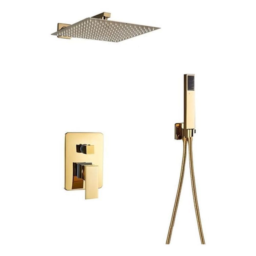 Chuveiro Dourado Brilhante Quente E Frio Duchinha Moderno