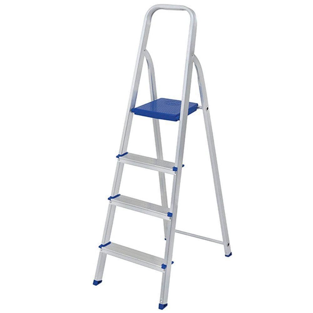 Escada Doméstica 4 Degraus Mor Aluminio