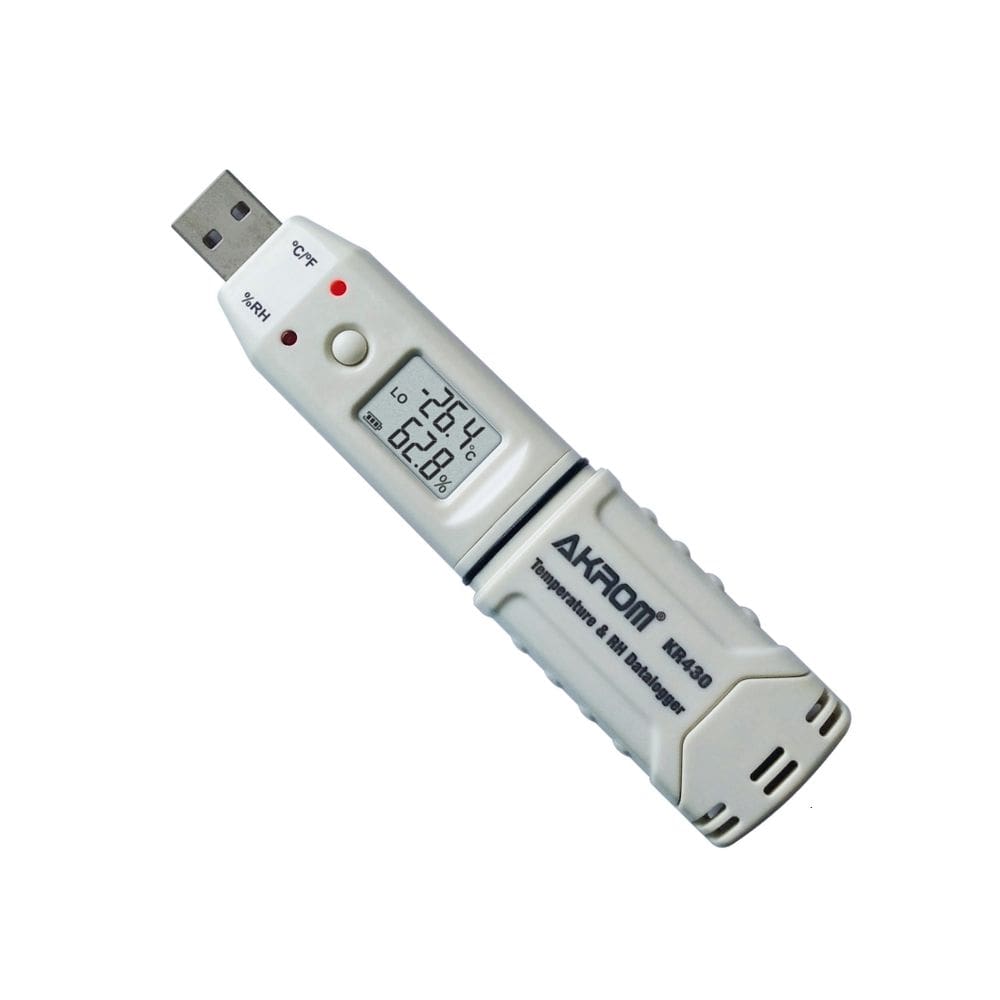Datalogger de Temperatura e Umidade à Prova d` Água - KR430