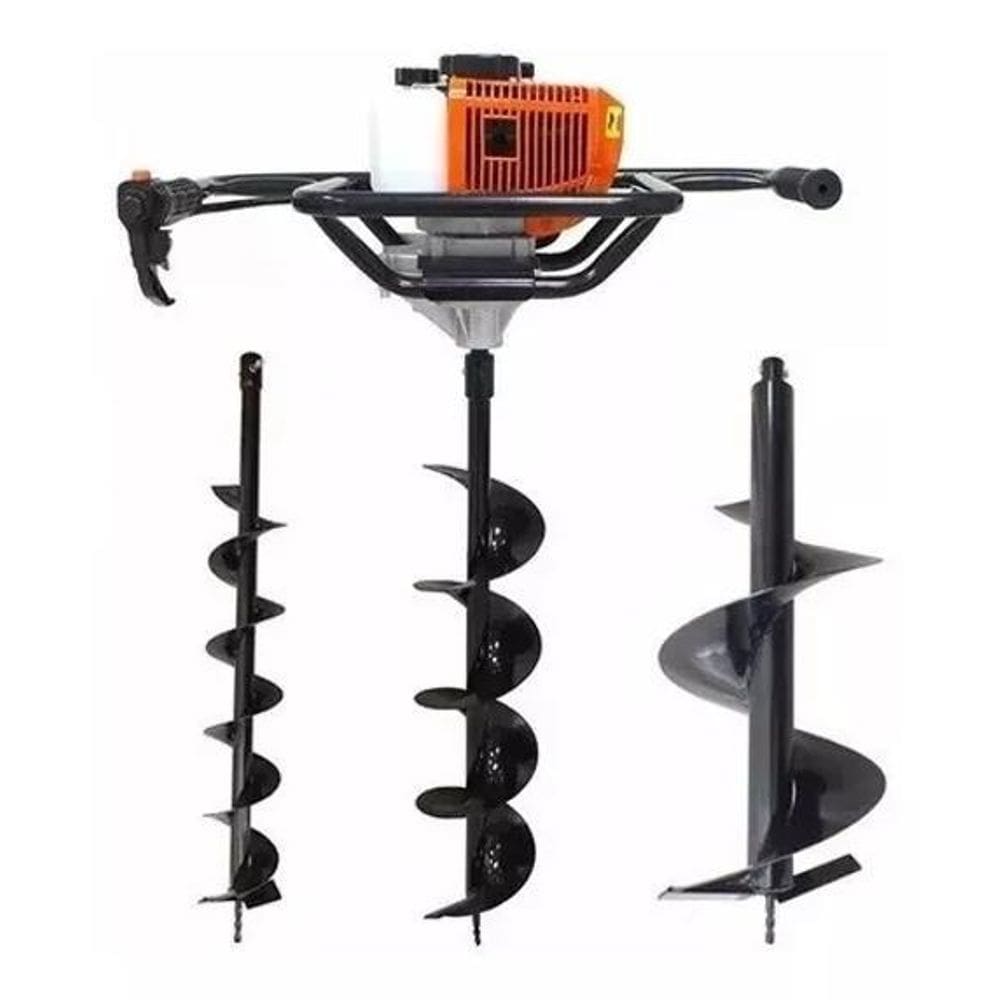 Perfurador De Solo Gasolina 52Cc Com Brocas Profissional