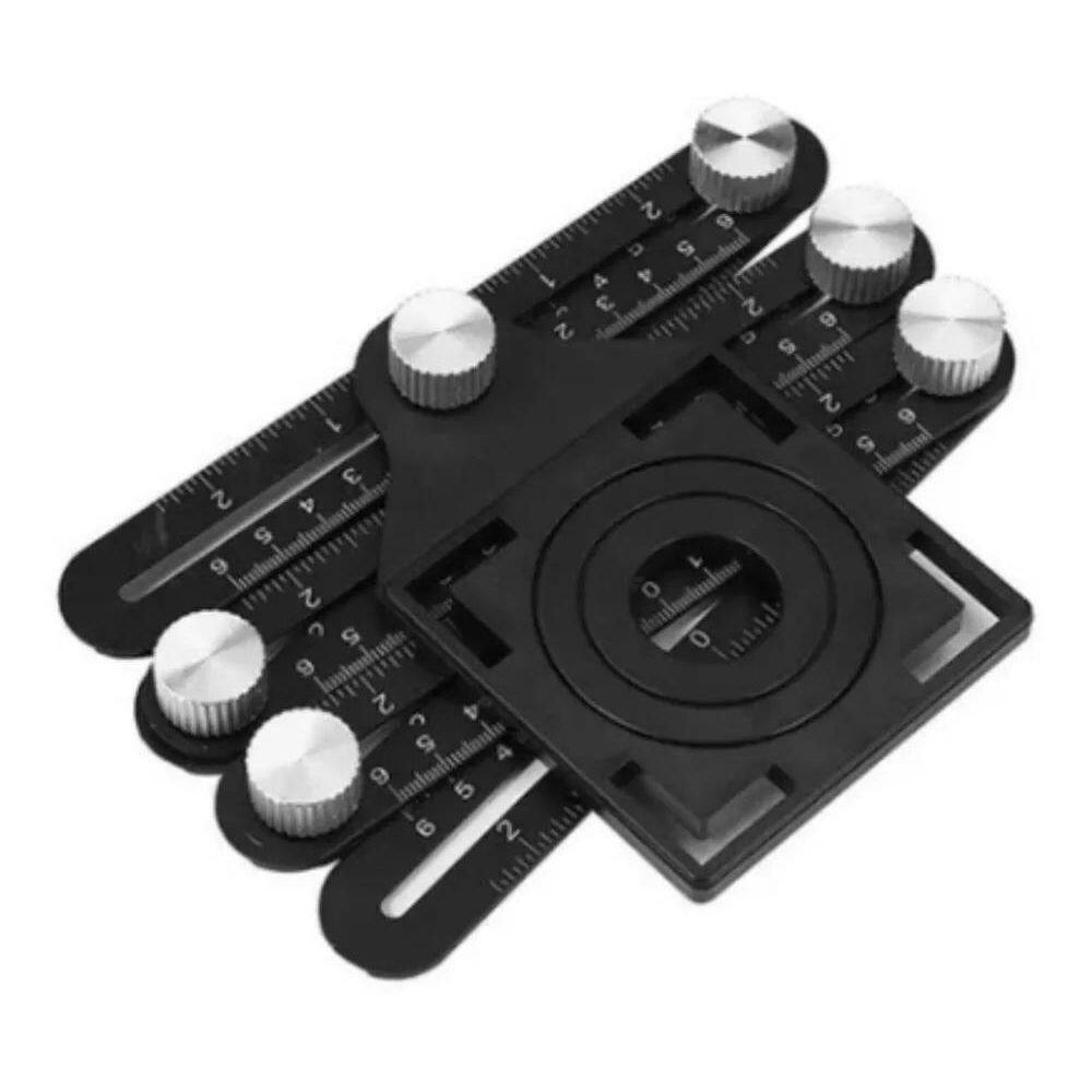 2X Regua Multi Ângulos Esquadro Ferramenta Marcador De Furos