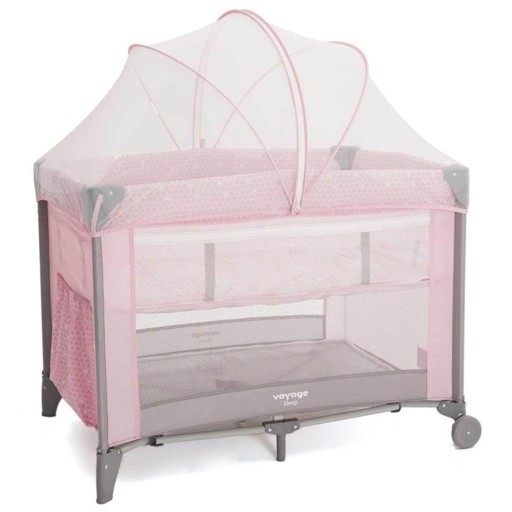 Berço Portátil Sleep Rosa 0 A 18 Kg - Voyage