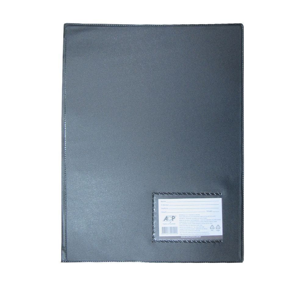 Pasta Catálogo ACP A4 245x335mm Preta com Visor 50 Envelopes