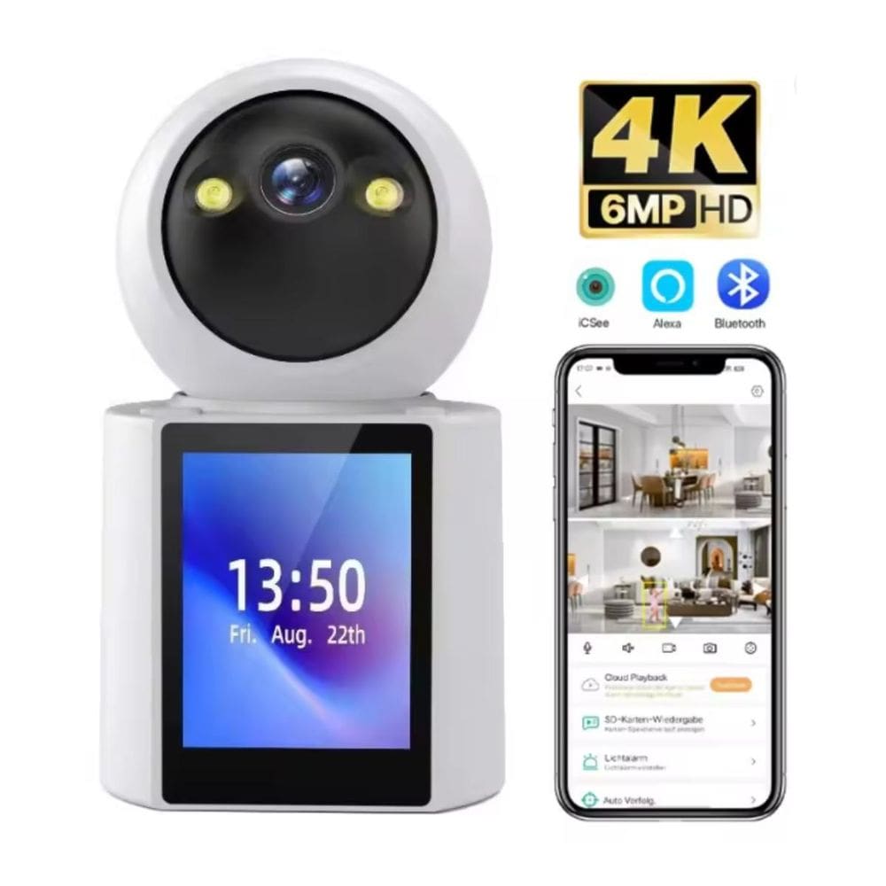 Camera Wifi De Segurança Com Monitor Embutido Video Chamada