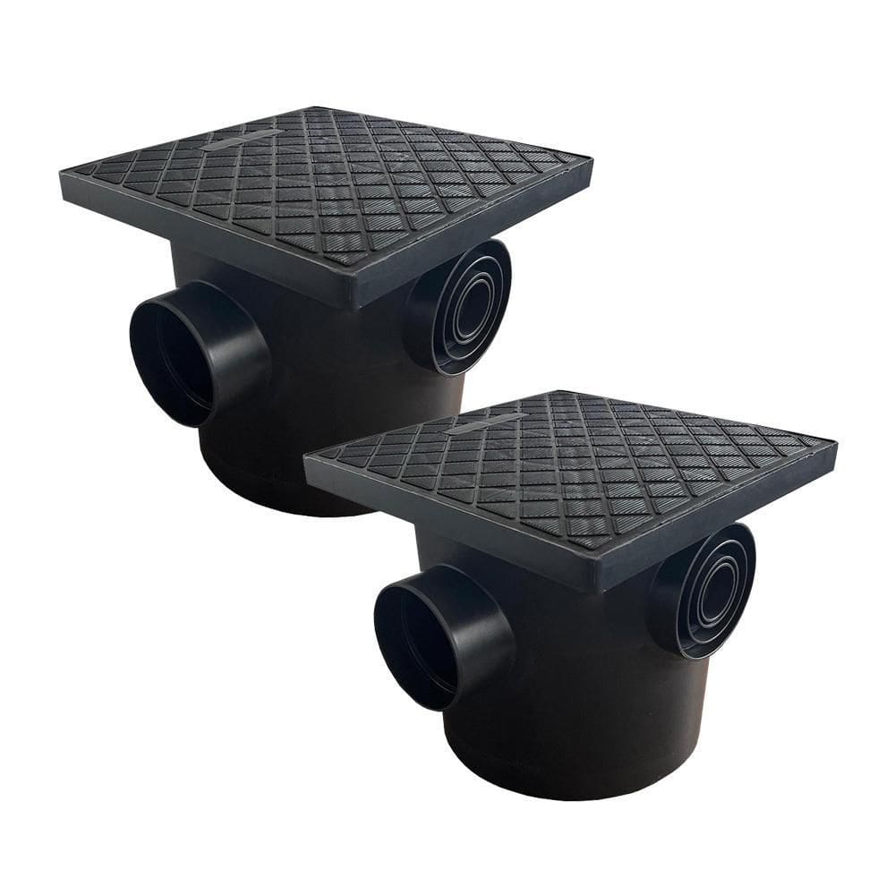 Kit 2 Caixa De Gordura Sifonada 10 Litros Com Cesto Pvc