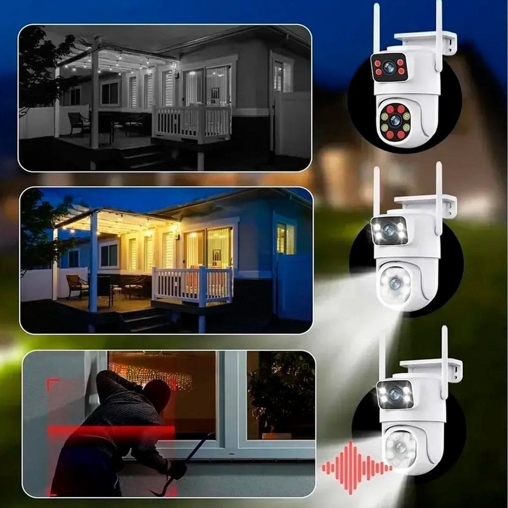 Câmera Wifi Detecção Branca Externa Smart