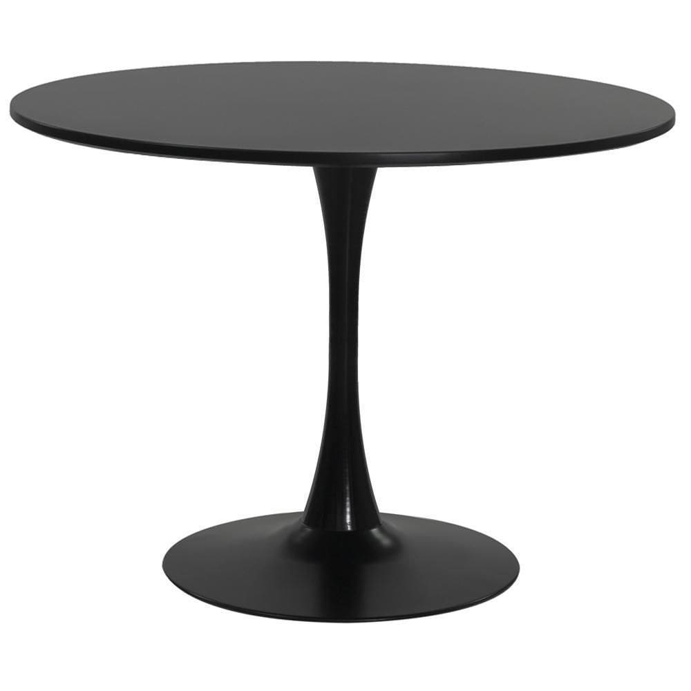 Mesa Saarinen Tulipa Redonda 120Cm Tampo Madeira Preto