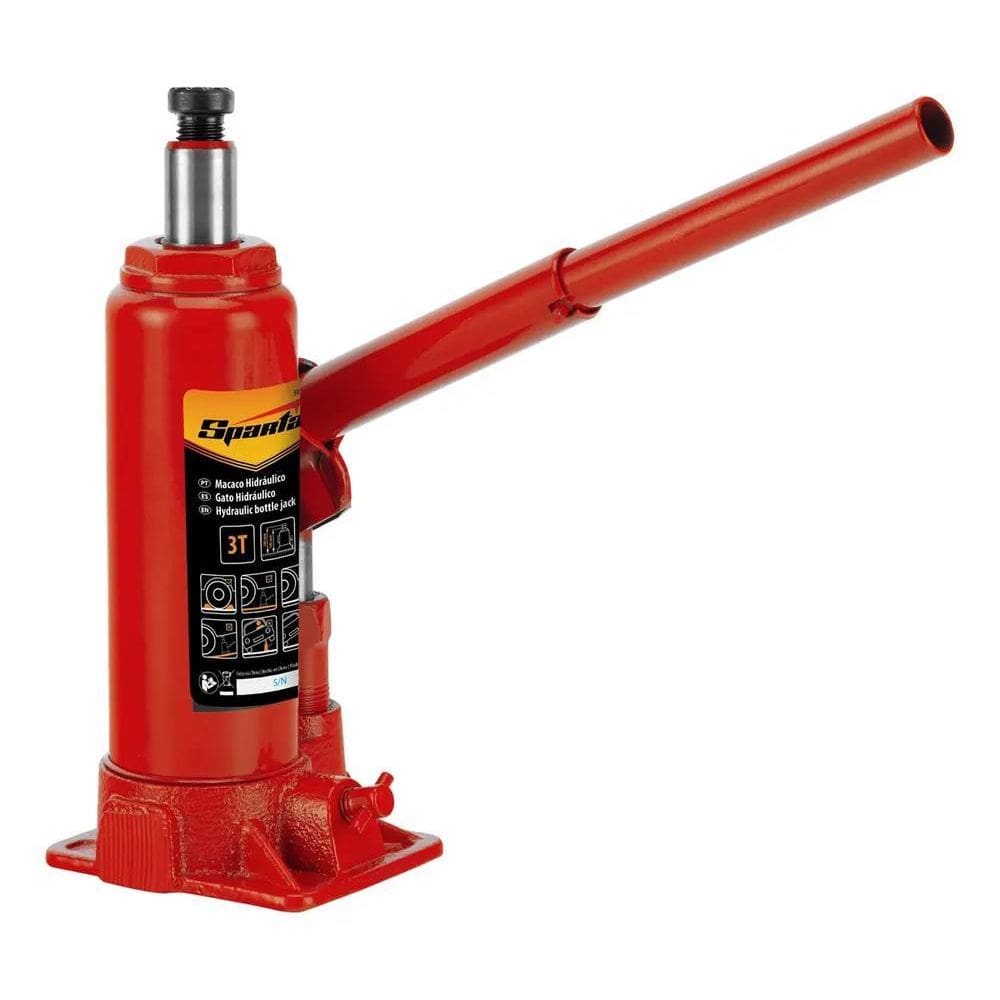 2X Macaco Hidráulico 3 Toneladas Tipo Garrafa Sparta