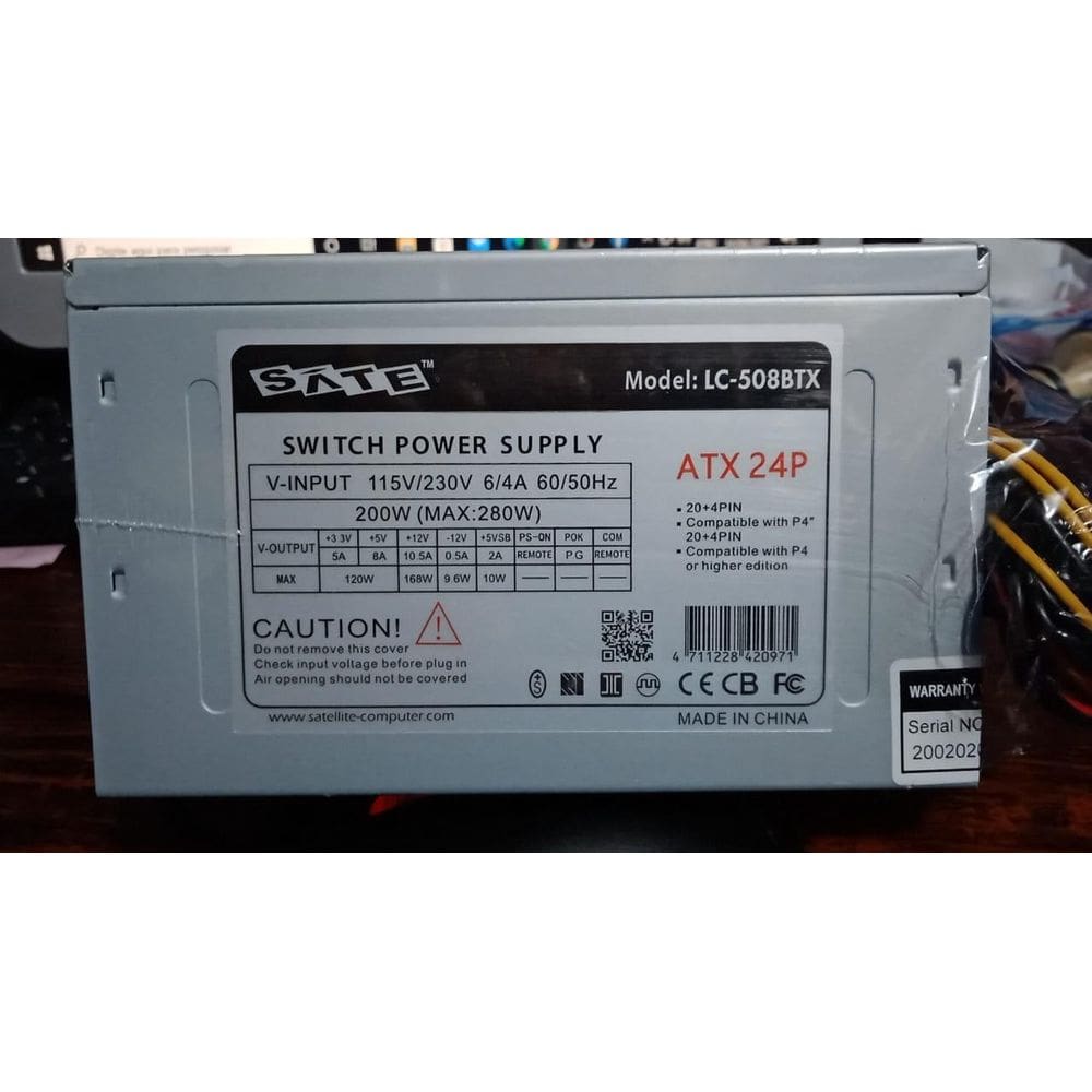 Fonte Satélite Atx Lc-509Btx 200W