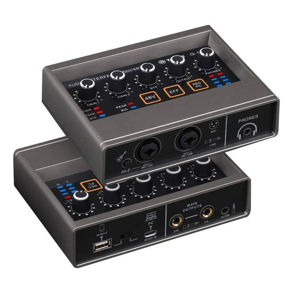 2X Usb2.0 Interface De Áudio -16 Placa De Som Dps Monitor