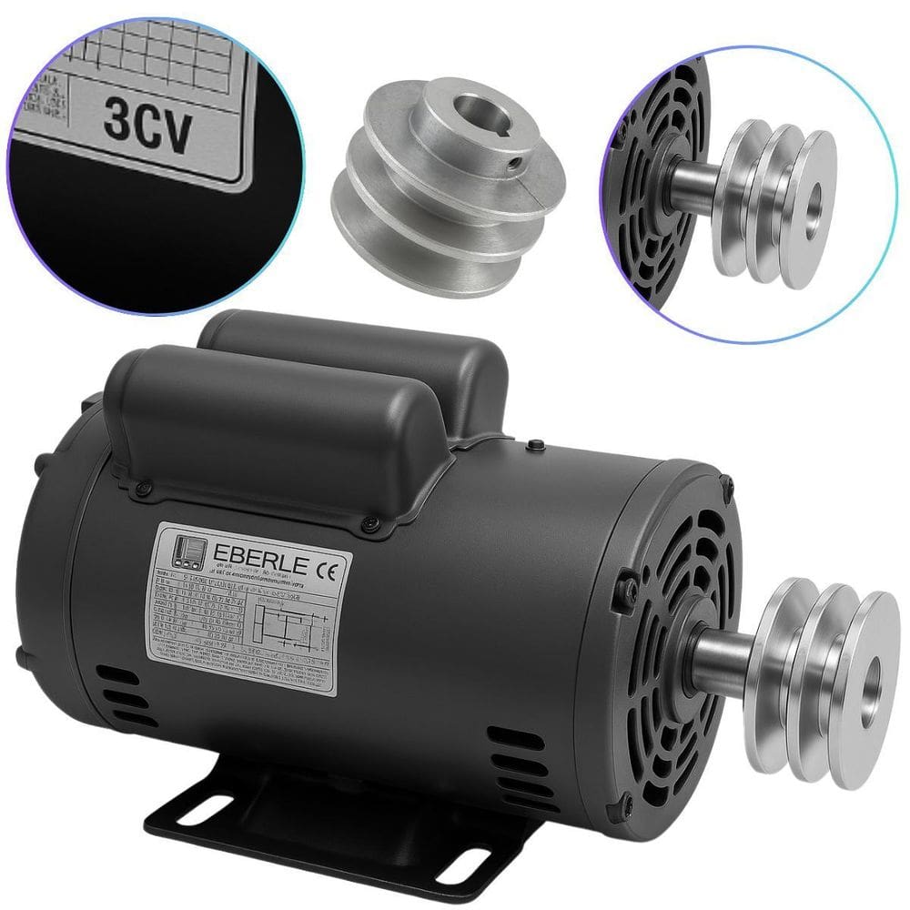 Motor Elétrico Monofásico 3Cv Serra Bivolt Polia Alta Rpm