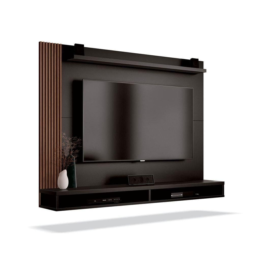 Painel Dijon - Móveisaqui Cor Preto Com Naturale