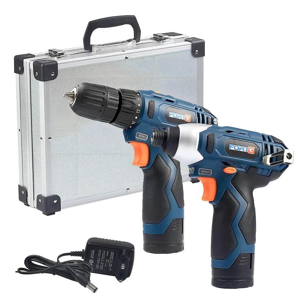 2X Kit Parafusadeira Impacto 1/4 Pol + Parafusadeira Furadei