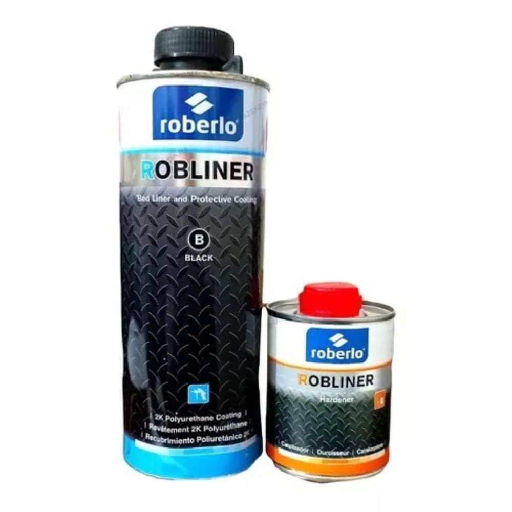 Kit Robliner Preto 600Ml + Catalisador 225Ml Roberlo
