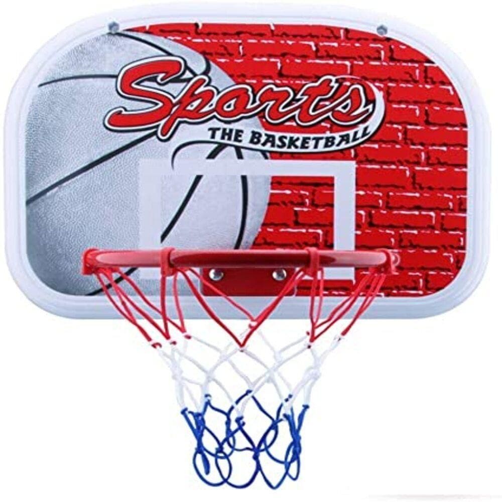 Cesta Tabela De Basquete Infantil 40cm Retratil Aro Mini Rede Para Porta Parede Jogo Esporte Diversao