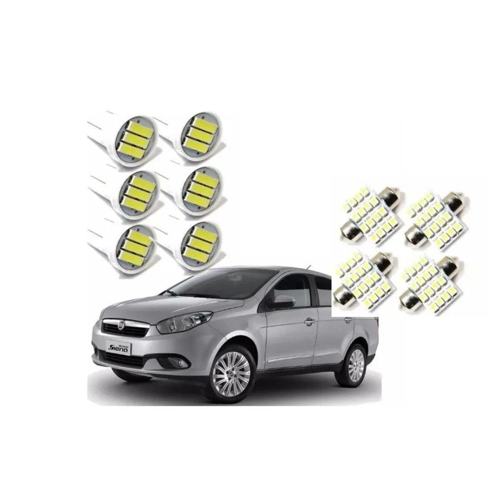 Kit Lâmpada LED Fiat Grand Siena 2012-2015 Blue Lion