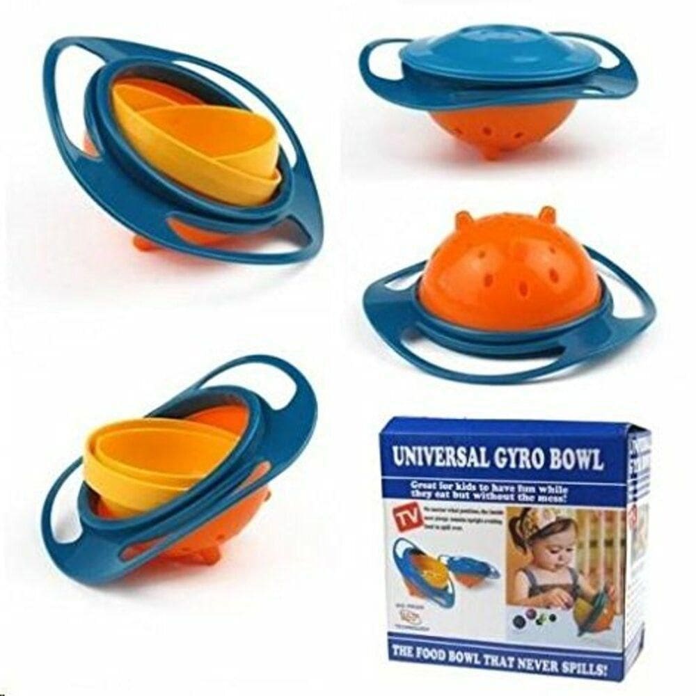 Prato Giratorio Tigela Infantil Pratinho Magico Nao Derrama Comida Gyro Bowl 360 Pratinho Bebe Refeicao Sem Bagunca