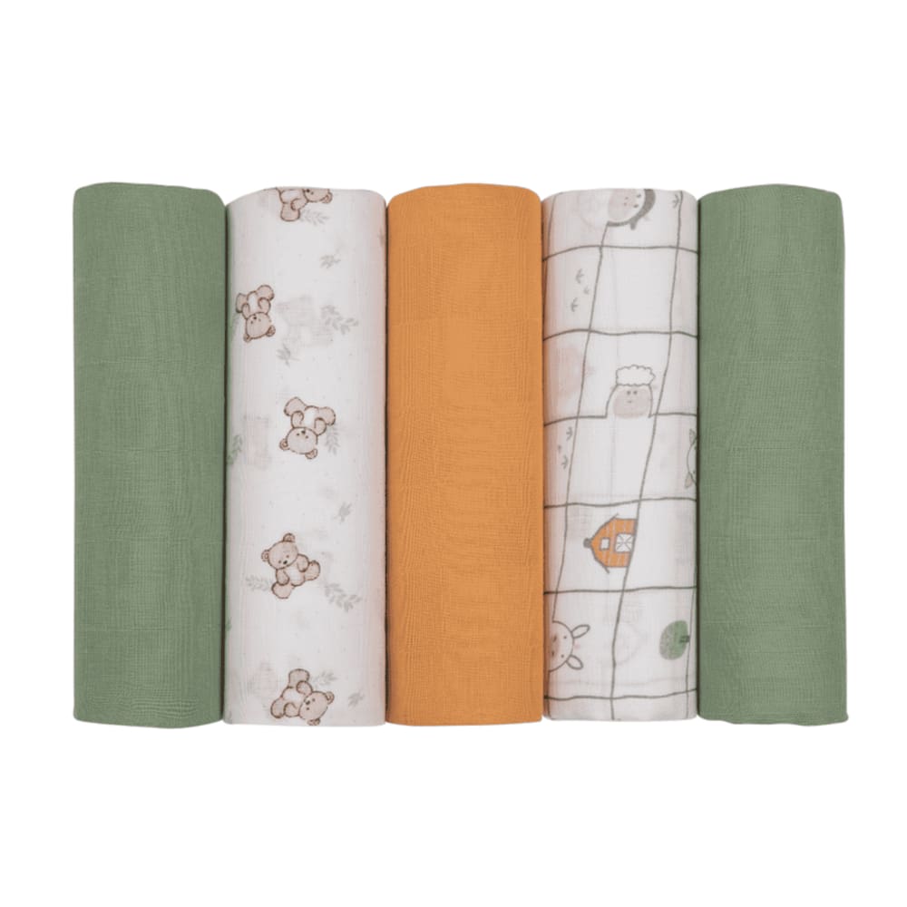 Fralda Soft Premium C/ Bainha 78 x 78 cm 05 Un Ursinho Bolinha - Papi