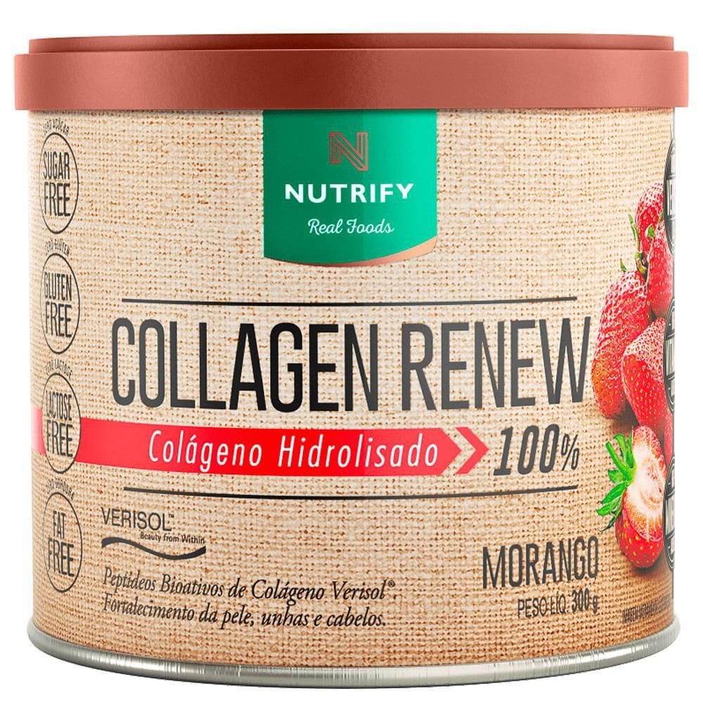 Collagen Renew Hidrolisado Verisol Morango 300G - Nutrify