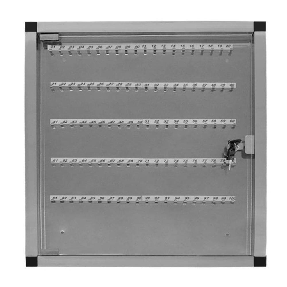 Claviculário De Chaves Em Alumínio Porta Acrílico 80 Chaves