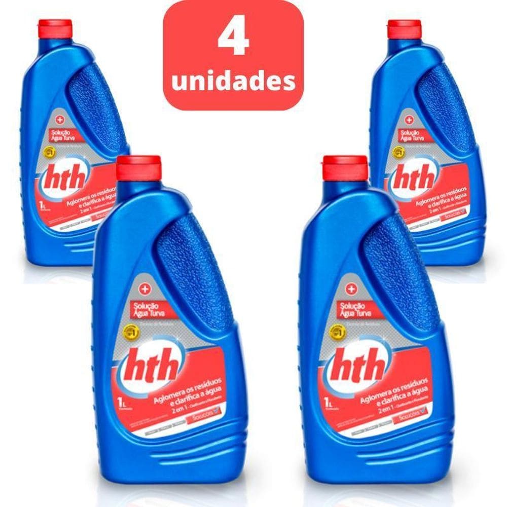 Kit Solução Água Turva Decantador 4 Litros Hth
