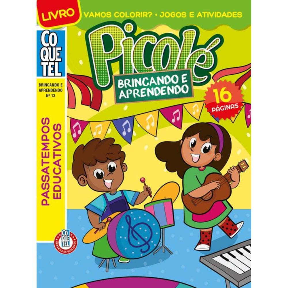 Livro Coquetel Brincando Aprendendo 13: Passatempos educativos