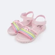 Sandália infantil Pampili Candy Nó e Strass Colorida