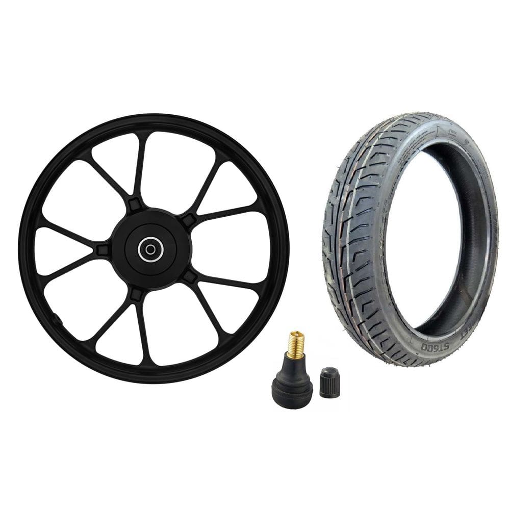 Roda Liga Leve Dianteira Honda Cg Titan 150 Ks Start 150 160 Shiver V-Shape Tambor + Pneu Vipal St600 80/100-18 + Bico