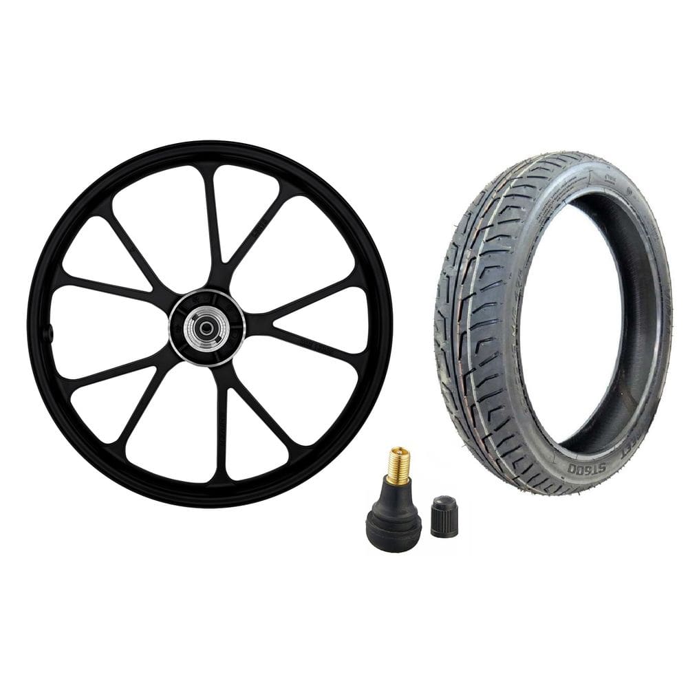 Roda Liga Leve Dianteira Honda Cg Titan 160 Titan 150 V-Shape Freio Disco + Pneu Vipal St600 80100-18 + Bico